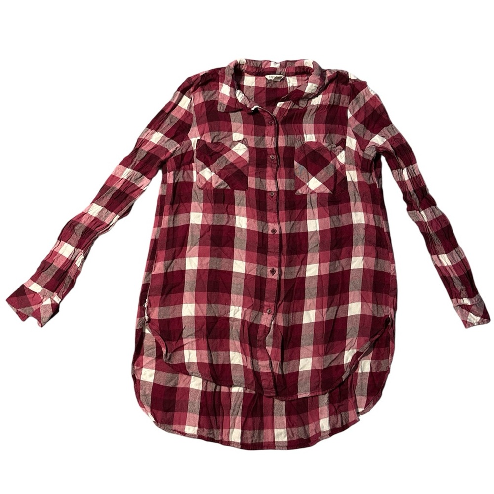 Cato Red and White Plaid Shirt